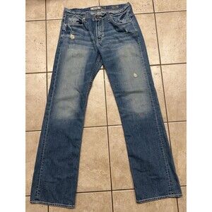 BKE Jeans Men 32L 32x34 Buckle Carter Blue Denim Bootcut Bootleg Cowboy Mallcore